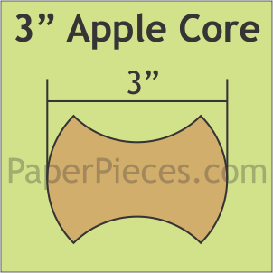 3" Applecore, 28 Pieces