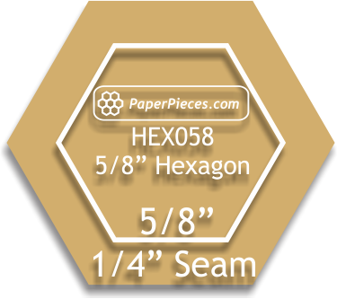 ACRHEX058, 5/8" Acrylic Hexagon