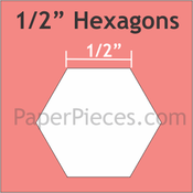 1/2" Hexagon Large,750 Pieces