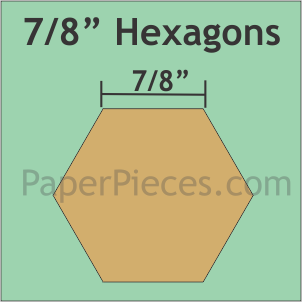 7/8" Hexagon, 100 Pieces