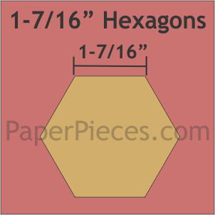 1 7/16" Hexagon Bulk, 600 Pieces