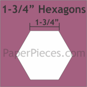 1 3/4" Hexagon, 50 Pieces