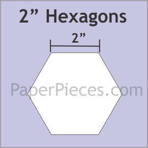 2" Hexagon, 25 Pieces
