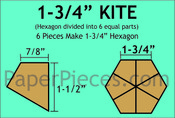 1 3/4" Hexagon Kite, 108 Pieces