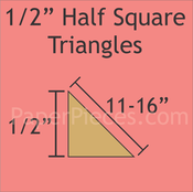 1/2" Half Square Triangle, 100 Pieces