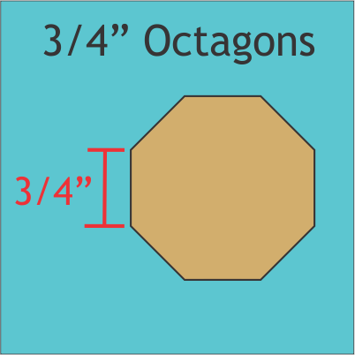 3/4" Octagons, 80 Pieces