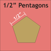 1/2" Pentagon, 100 Pieces