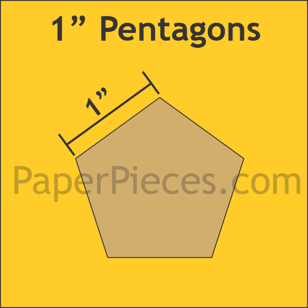 1" Pentagon, 72 Pieces