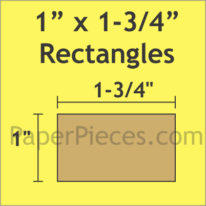 1" x 1 3/4" Rectangle, 90 Pieces