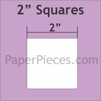 2" Square, 50 Pieces