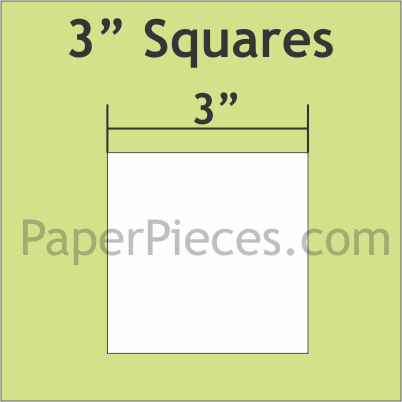3" Square, 50 Pieces