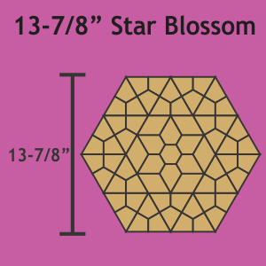 1 7/8" Star Blossom, 1 block
