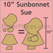 10" Sunbonnet Sue, makes 2