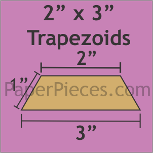 2" x 3" Trapezoid, 72 Pieces