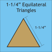 1 1/4" Equilateral Triangle, 90 Pieces