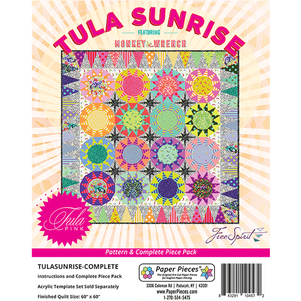 Paper Piece Pack and Pattern Tula Sunrise