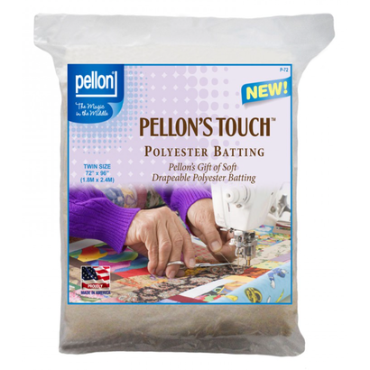 Pellon's Touch Polyester Batting, Twin Size, 72" x 96"