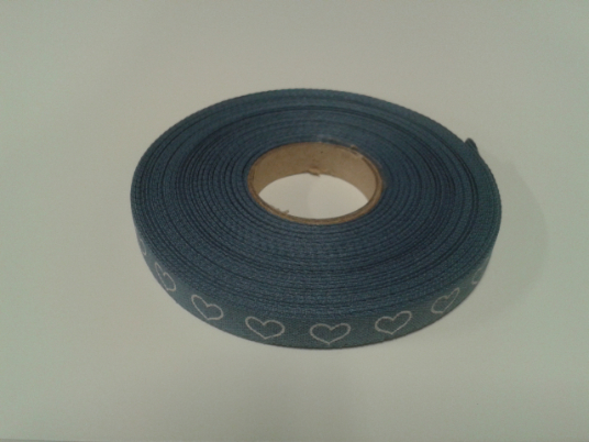 Blue Lace & White Love to Sew (14mm) - 25 meter by Rinske