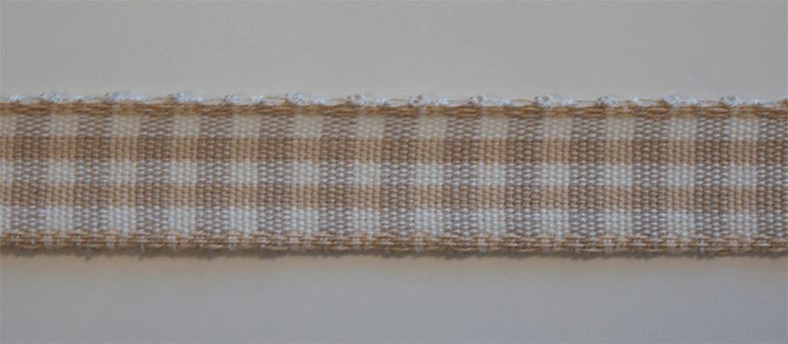 Sand & White Checked Twill (14mm) - 25 meter by Rinske