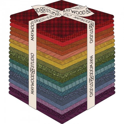 FQ-MASWOF-COL, Woolies Color, Flannel, Fat Quarter Bundle (20 pcs) by Maywood Studio