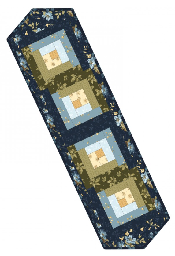 SALE! English Country Side, Pre-cut Log Cabin Table Runner (13" x 45")