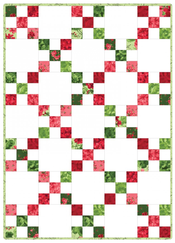 SALE! Chloe, Pre-cut Irish Chain Quilt (30" x 42")