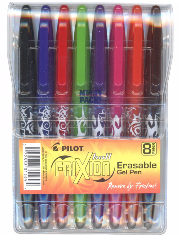 Frixion Gel Ball 8 Pack (Various Colours)