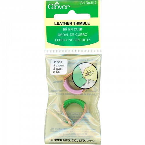 CLO612, CLOVER, Leather Thimble Adjustable