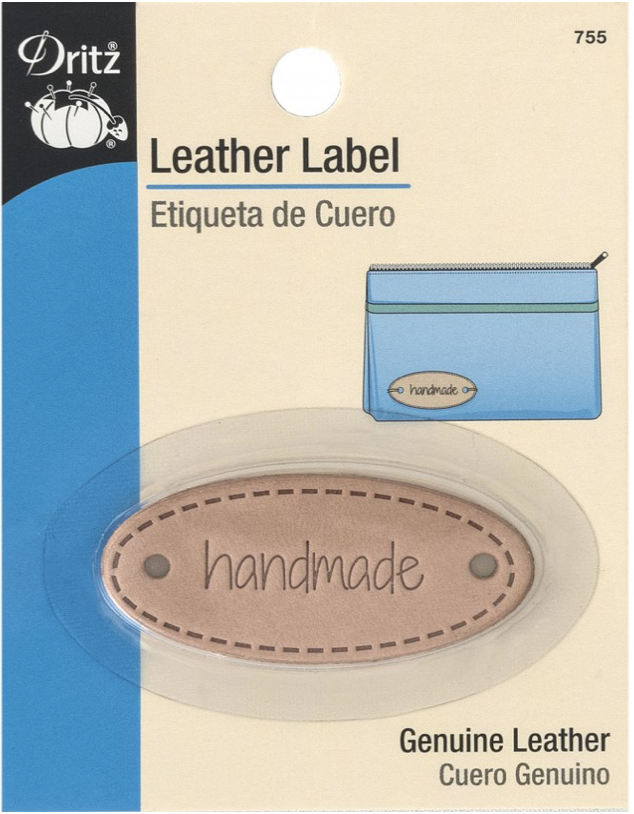 LEATHER LABEL - HANDMADE OVAL