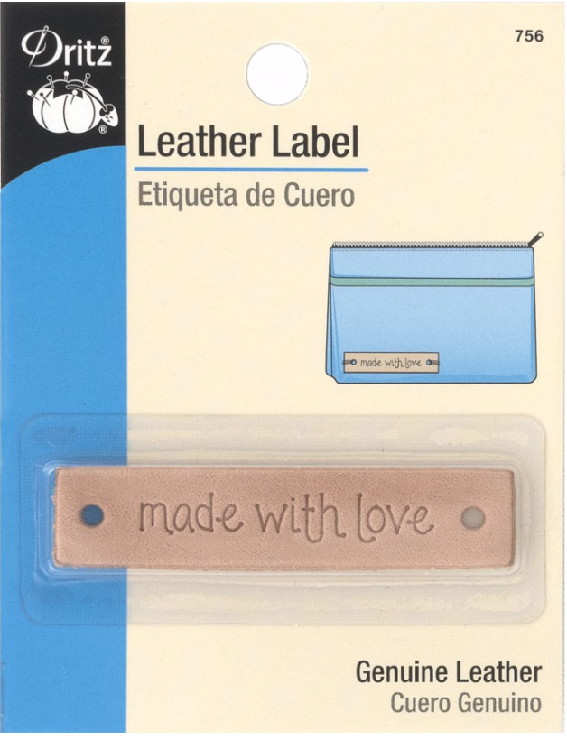 LEATHER LABEL - MADE WITH LOVE RECTANGLE 