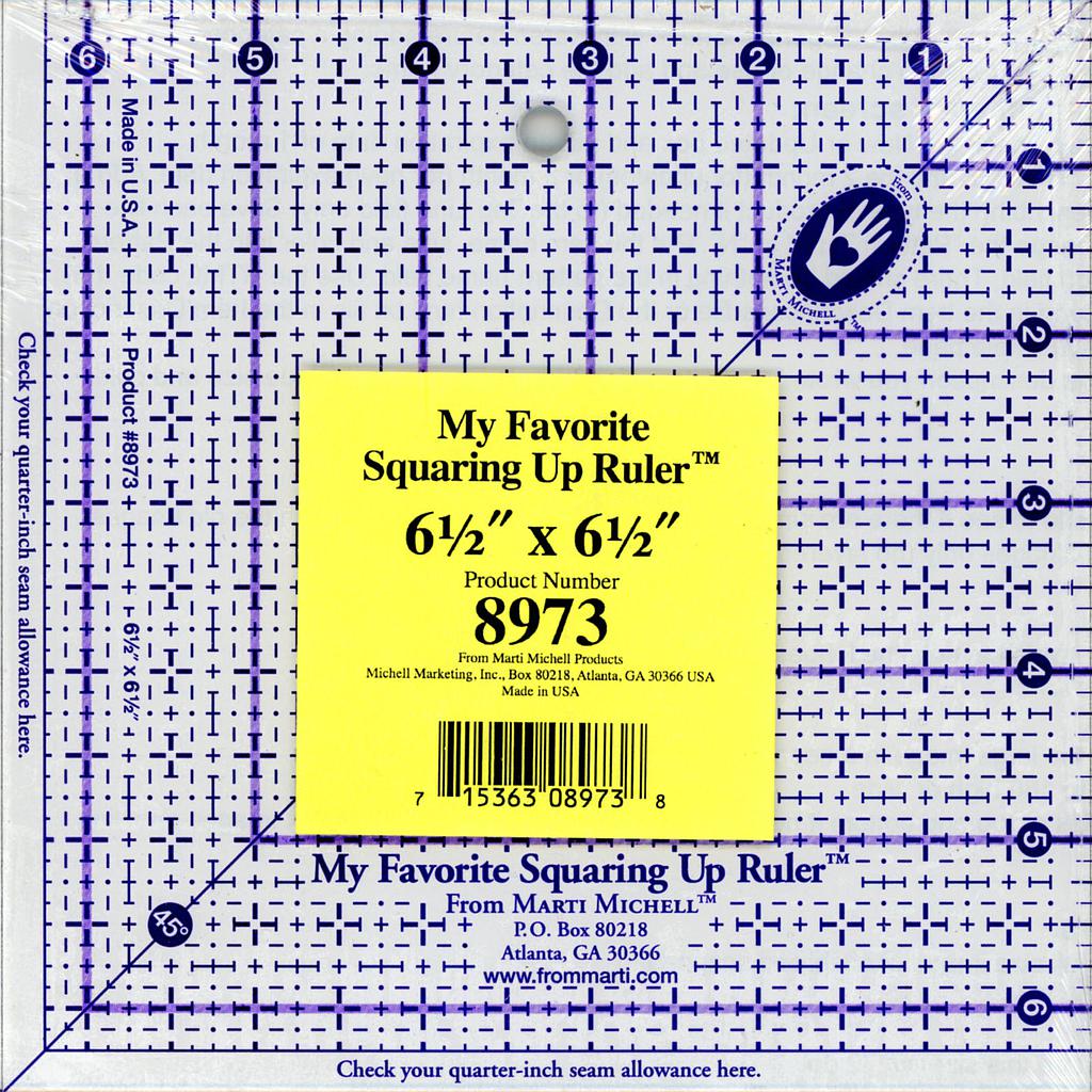 My Favorite Squaring Up Ruler (6-1/2" Square) by Marti Michell