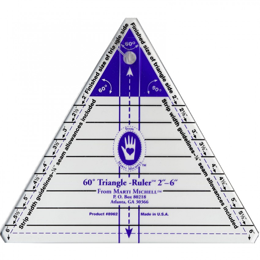 60° Triangle Ruler Designer (2" and 6" Triangles) by Marti Michell