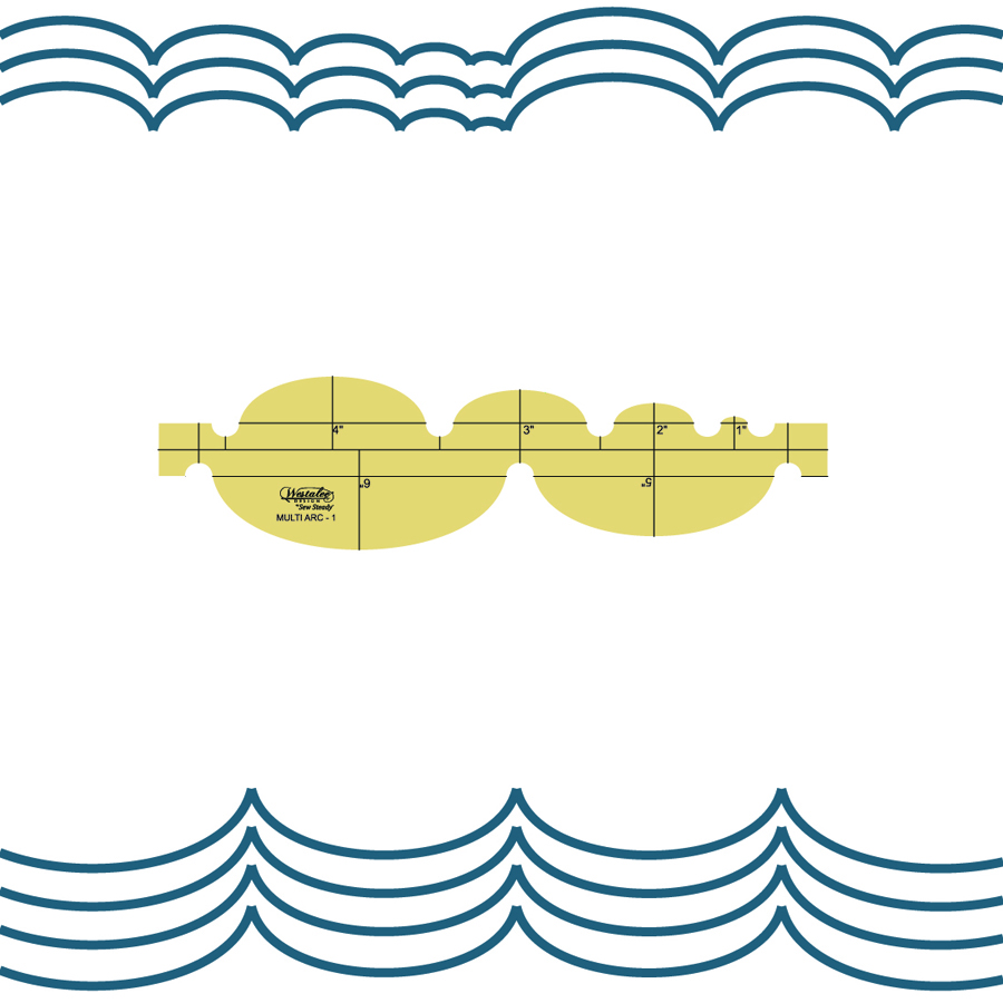 Westalee Design Multi Arc Rulers, Shallow Ovals - High Shank