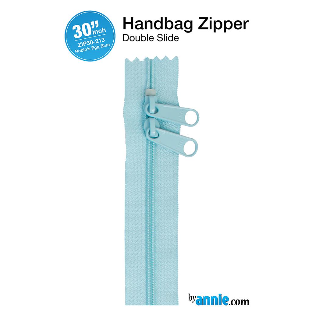 ZIP30-213, 30" Handbag Zippers - Double-slide (Robin Egg) ByAnnie