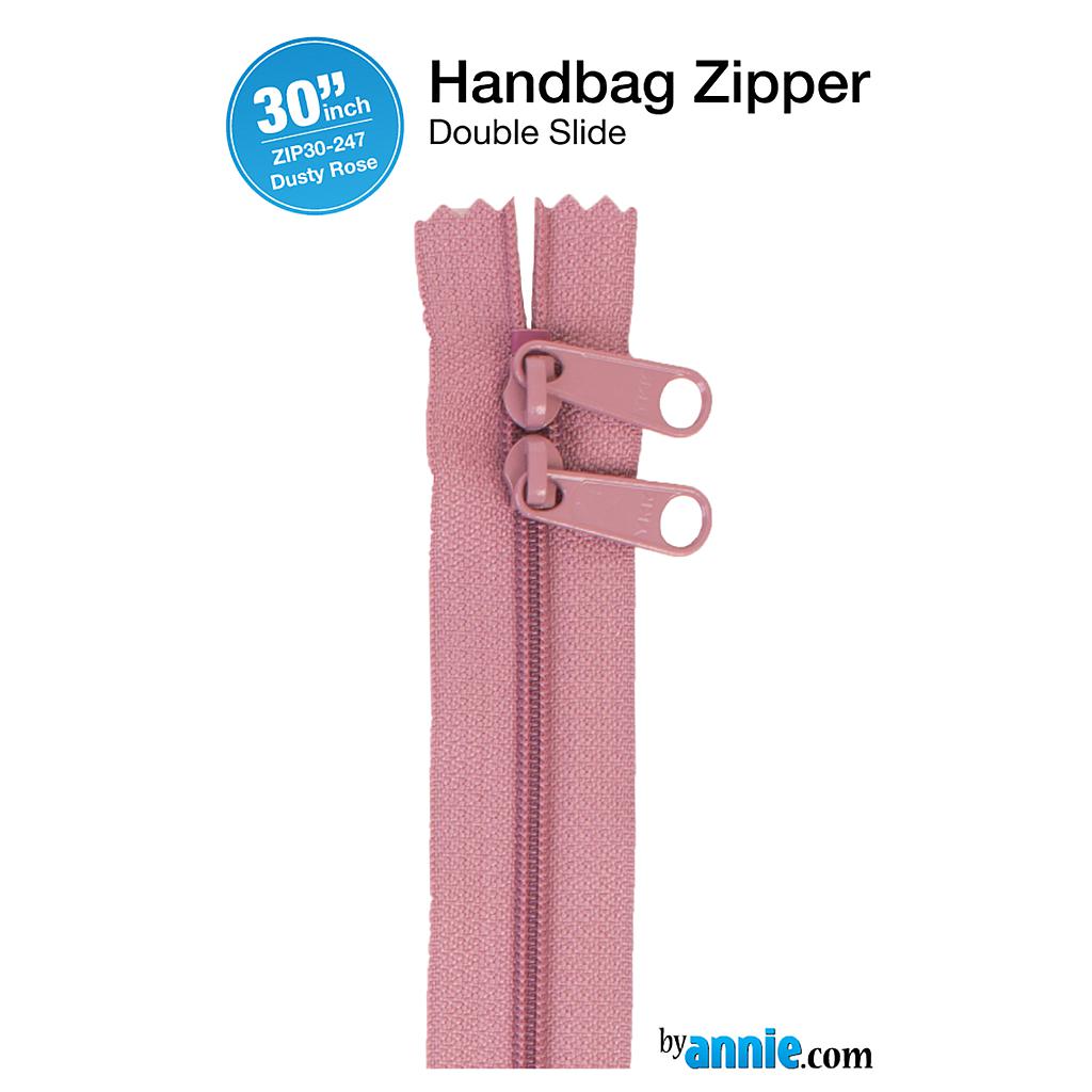 ZIP30-247, 30" Handbag Zippers - Double-slide (Dusty Rose) ByAnnie